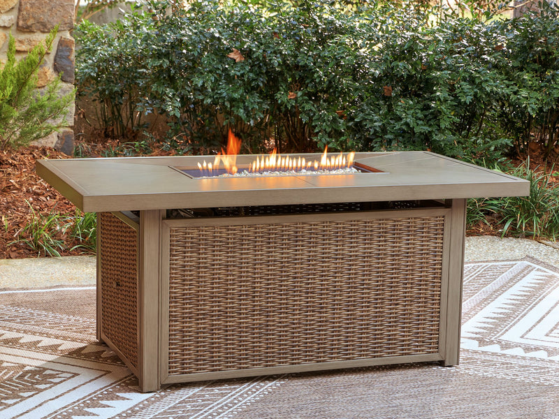 Laguna Heights Outdoor Fire Pit Table - Furniture Home Store (Hanford, CA)