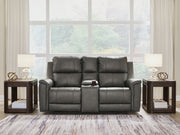 Bleckley Power Reclining Loveseat with Console - Furniture Home Store (Hanford, CA)