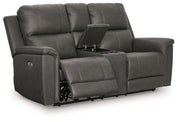 Bleckley Power Reclining Loveseat with Console - Furniture Home Store (Hanford, CA)