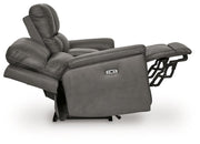 Bleckley Power Reclining Loveseat with Console - Furniture Home Store (Hanford, CA)