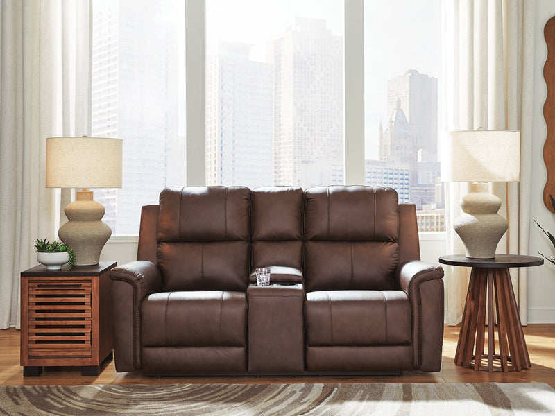 Bleckley Power Reclining Loveseat with Console - Furniture Home Store (Hanford, CA)