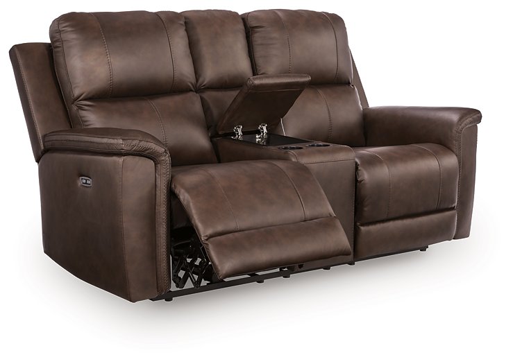 Bleckley Power Reclining Loveseat with Console - Furniture Home Store (Hanford, CA)