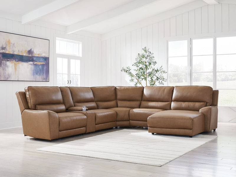 DeepWakes Power Reclining Sectional with Chaise - Furniture Home Store (Hanford, CA)