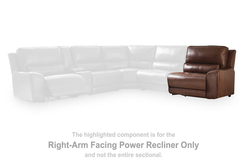 DeepWakes Power Reclining Sectional with Chaise - Furniture Home Store (Hanford, CA)