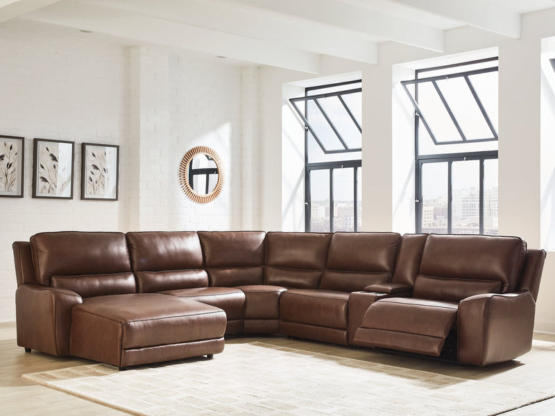 DeepWakes Power Reclining Sectional with Chaise - Furniture Home Store (Hanford, CA)