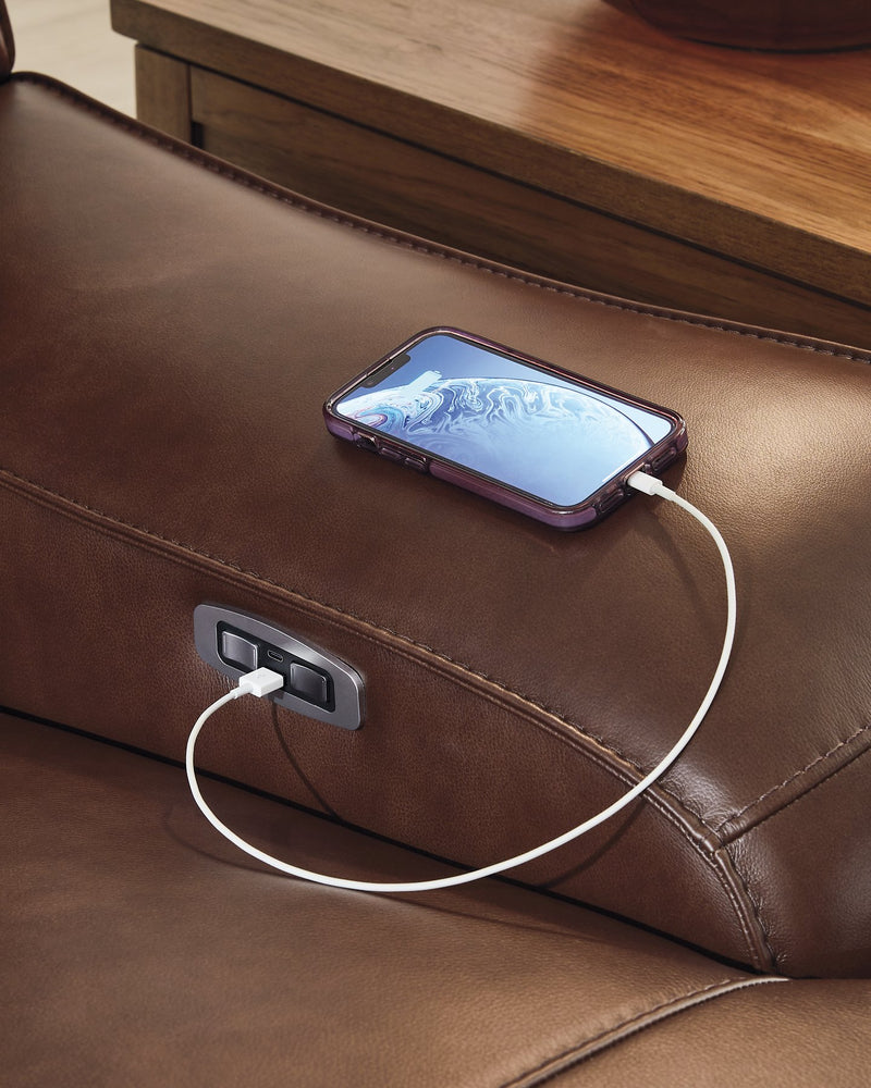 DeepWakes Power Reclining Sectional with Chaise - Furniture Home Store (Hanford, CA)