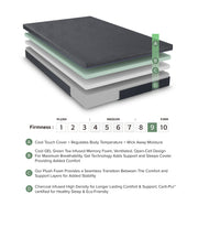 Burnham-11" Eastern King Green Tea Gel-Infused Memory Foam Mattress image