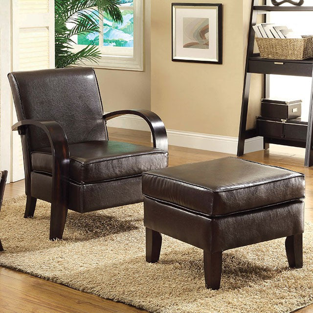 Gossau Accent Chair w/ Ottoman - Furniture Home Store (Hanford, CA)