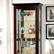 LUDDEN Dark Walnut Curio - Furniture Home Store (Hanford, CA)