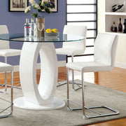 LODIA II White Round Counter Ht. Table - Furniture Home Store (Hanford, CA)
