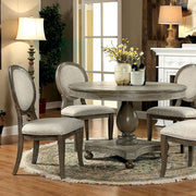 Kathryn Rustic Dark Oak Round Dining Table, Rustic Oak - Furniture Home Store (Hanford, CA)