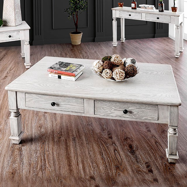 Joliet Antique White Coffee Table - Furniture Home Store (Hanford, CA)