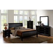 Louis Philippe Full, Twin, Full, & King Bed Black, Grey, Brown & White - Furniture Home Store (Hanford, CA)