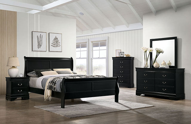 Louis Philippe Full, Twin, Full, & King Bed Black, Grey, Brown & White - Furniture Home Store (Hanford, CA)