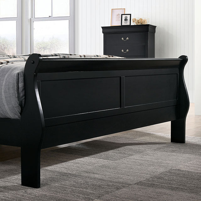 Louis Philippe Full, Twin, Full, & King Bed Black, Grey, Brown & White - Furniture Home Store (Hanford, CA)