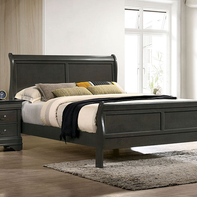 Louis Philippe Full, Twin, Full, & King Bed Black, Grey, Brown & White - Furniture Home Store (Hanford, CA)