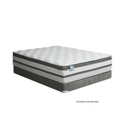 SIDDALEE White/Gray 16" Euro Pillow Top Mattress, Cal.King - Furniture Home Store (Hanford, CA)