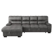 Michigan-(2)2-Piece Sectional with Pull-out Bed and Left Chaise with Hidden Storage image