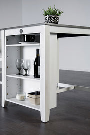 Lescles 3 Pc Counter Ht Set (1 Table + 2 Chairs) - Furniture Home Store (Hanford, CA)