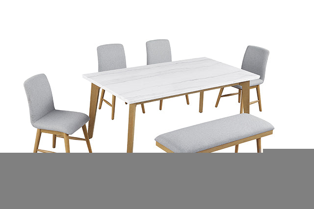Mandier 6 Pc. Dining Table Set w/ Bench
