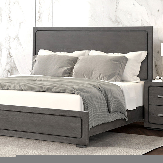 Crowthorne E.King & Queen Bed Grey & White
