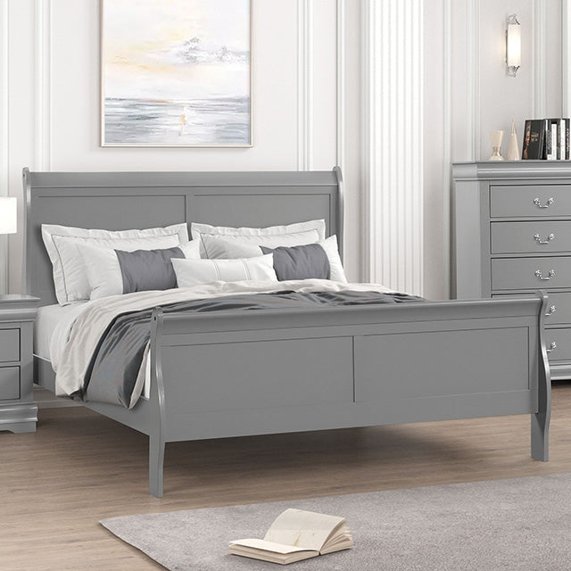 Louis Philippe Full, Twin, Full, & King Bed Black, Grey, Brown & White - Furniture Home Store (Hanford, CA)