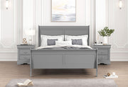 Louis Philippe Full, Twin, Full, & King Bed Black, Grey, Brown & White - Furniture Home Store (Hanford, CA)