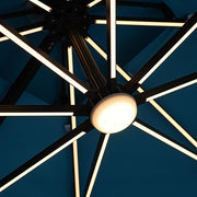 Sano 10 Ft Square Umbrella w/ Double Top w/ LED + 37" Large Base - Furniture Home Store (Hanford, CA)