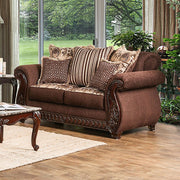 TABITHA Brown Love Seat, Brown - Furniture Home Store (Hanford, CA)