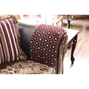 Quirino Burgundy/Dark Brown Sofa - Furniture Home Store (Hanford, CA)