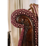 Quirino Burgundy/Dark Brown Sofa - Furniture Home Store (Hanford, CA)