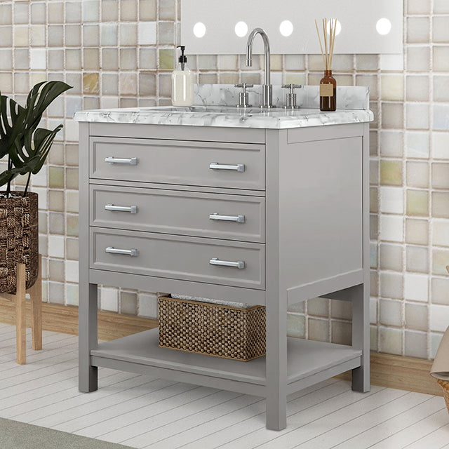 Reston Vanity with Top/ Sink - Furniture Home Store (Hanford, CA)